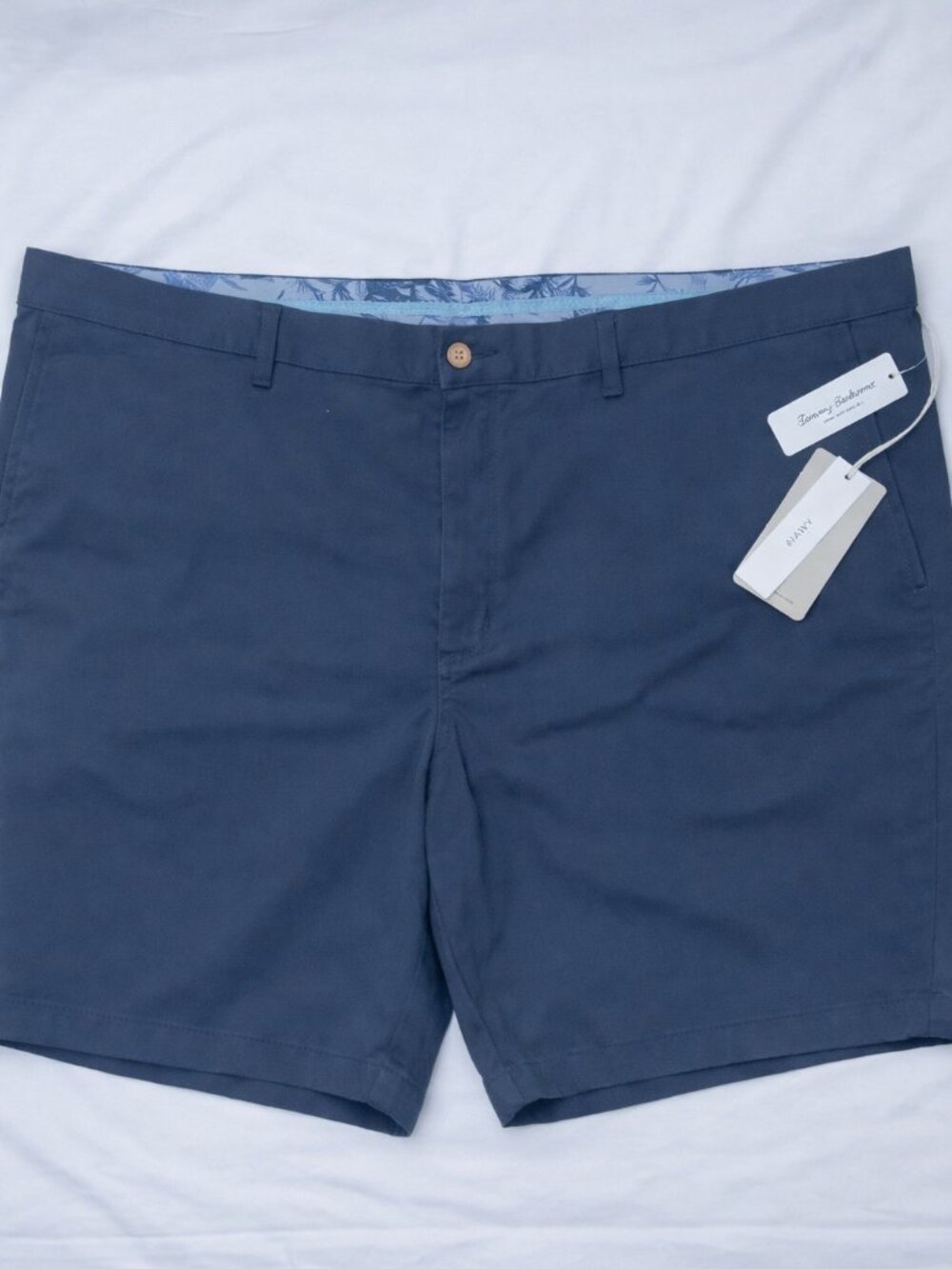 Tommy Bahama Navy Blue Flat-Front Casual Shorts
